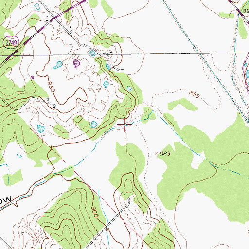 Topographic Map of Pitman Hollow, TX
