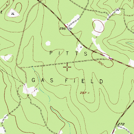Topographic Map of Pitts Gas Field, TX