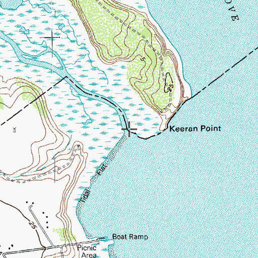 Topographic Map of Placedo Creek, TX