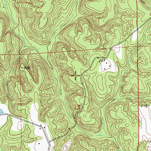 Topographic Map of Hendersons Landing (historical), AL