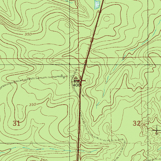 Topographic Map of Hughes, AL