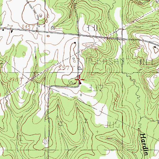 Topographic Map of Pleasant Hill Church, TX