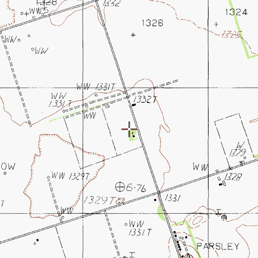 Topographic Map of Pleasant Home Church, TX