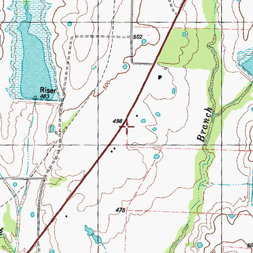 Topographic Map of Pleasant Valley Church, TX