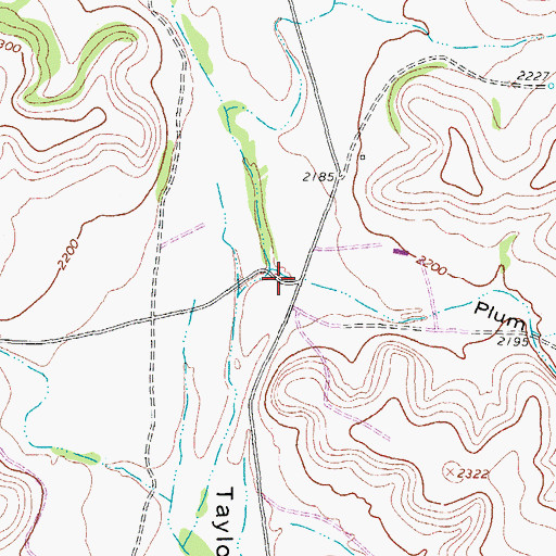 Topographic Map of Plum Canyon, TX