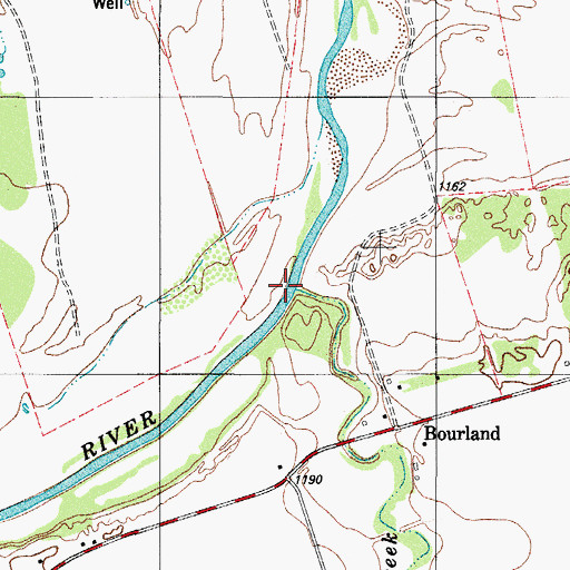 Topographic Map of Plum Creek, TX