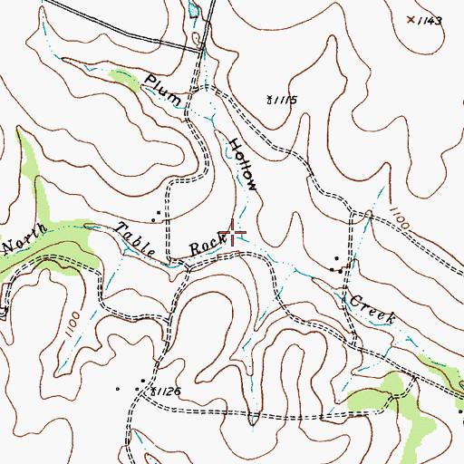 Topographic Map of Plum Hollow, TX