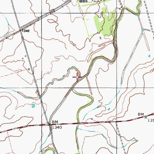 Topographic Map of Plum Hollow, TX
