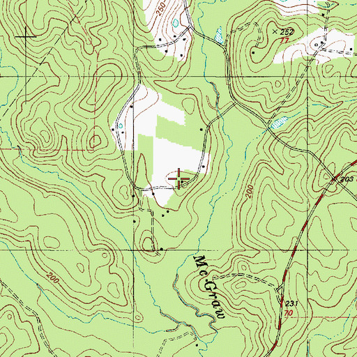 Topographic Map of Plum School, TX