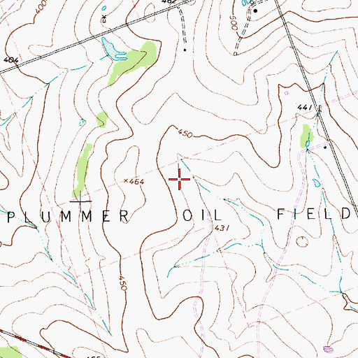 Topographic Map of Plummer Oil Field, TX