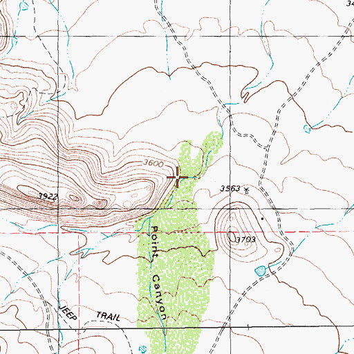 Topographic Map of Point Canyon, TX