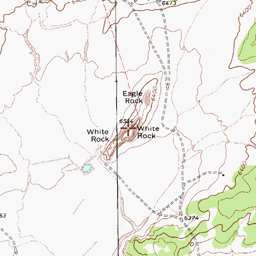 Topographic Map of White Rock, AZ