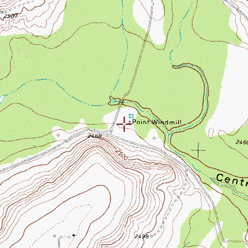 Topographic Map of Point Windmill, TX