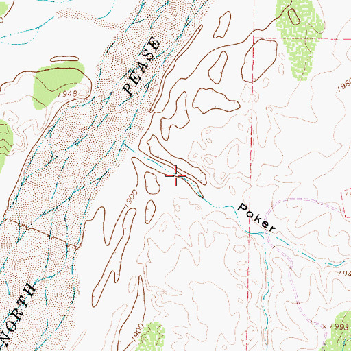 Topographic Map of Poker Canyon, TX