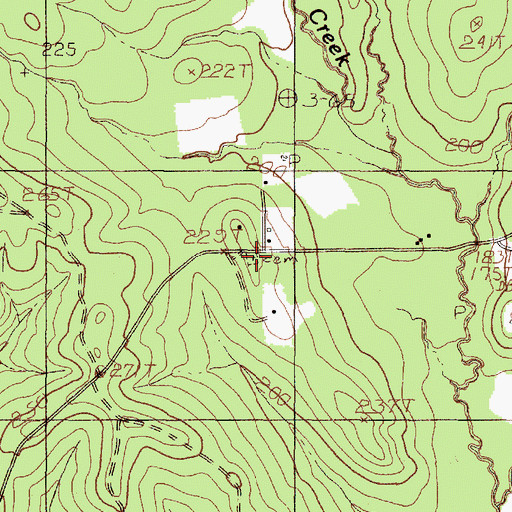Topographic Map of Polano Cemetery, TX