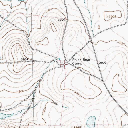 Topographic Map of Polar Bear Camp, TX