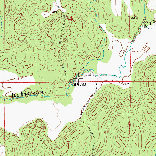 Topographic Map of Lightwood Knot Branch, AL