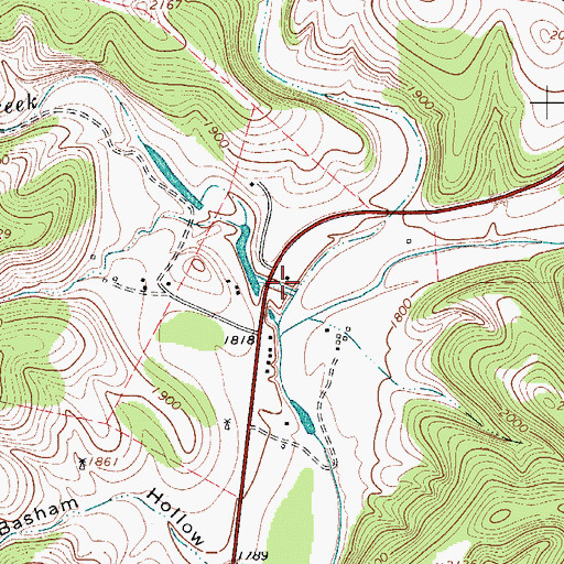 Topographic Map of Pole Cave Hollow, TX