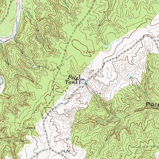 Topographic Map of Pole Tank, TX