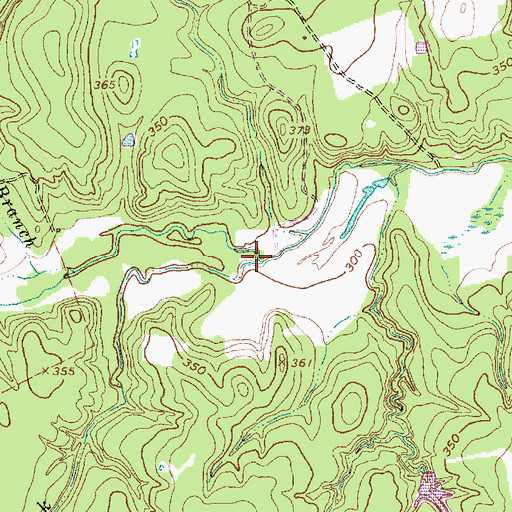 Topographic Map of Polecat Creek, TX
