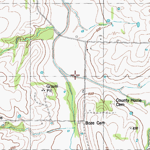 Topographic Map of Polecat Creek, TX