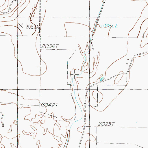 Topographic Map of Polecat Creek, TX