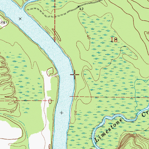 Topographic Map of Limestone Landing (historical), AL