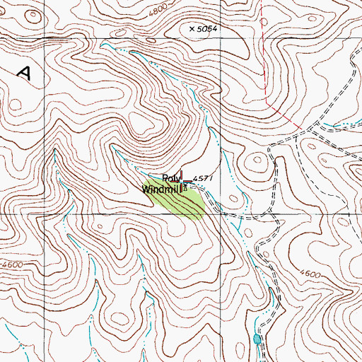 Topographic Map of Poly Windmill, TX