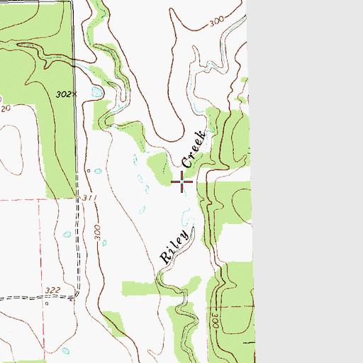 Topographic Map of Pond Branch, TX