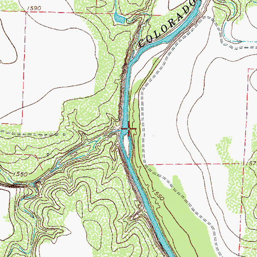 Topographic Map of Pony Creek, TX