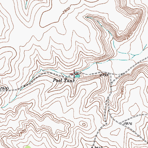 Topographic Map of Pool Tank, TX