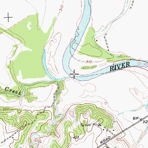 Topographic Map of Poole Creek, TX