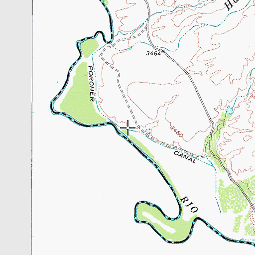 Topographic Map of Porcher Canal, TX