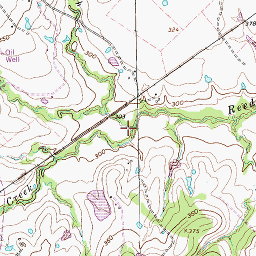 Topographic Map of Porter Branch, TX