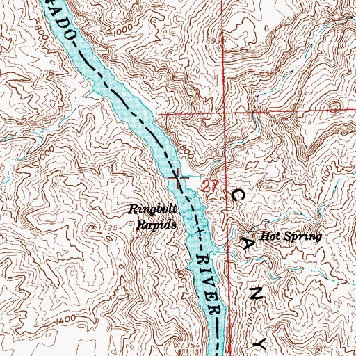Topographic Map of White Rock Canyon, AZ