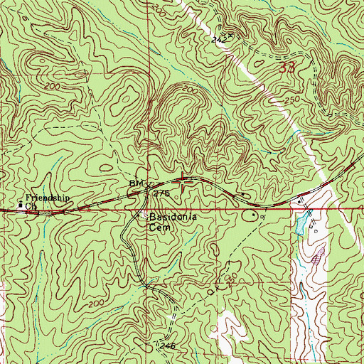 Topographic Map of Macedonia Church, AL
