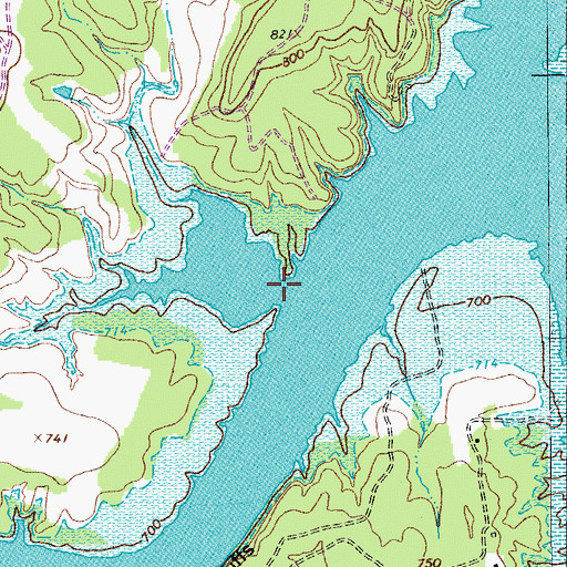 Topographic Map of Post Creek, TX