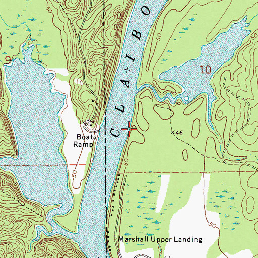 Topographic Map of Maiben Landing (historical), AL