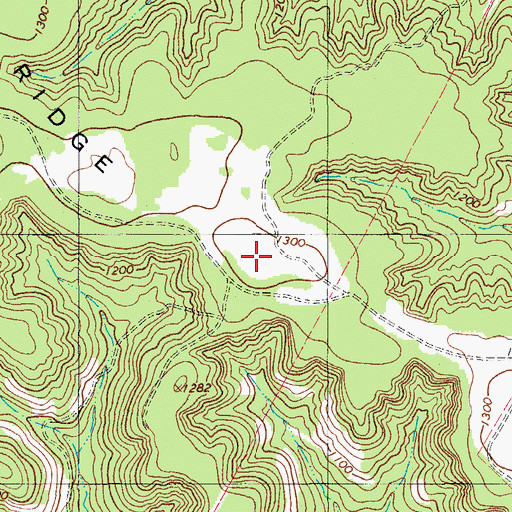 Topographic Map of Post Oak Ridge, TX