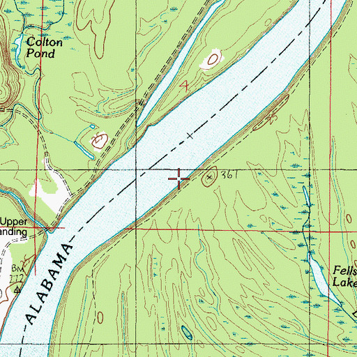 Topographic Map of Matthewsons Bar, AL