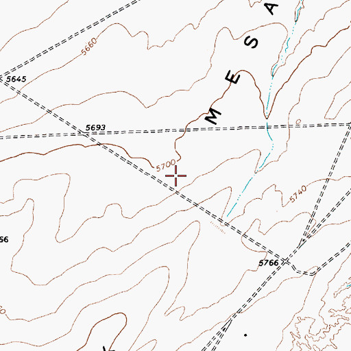 Topographic Map of White Rock Mesa, AZ