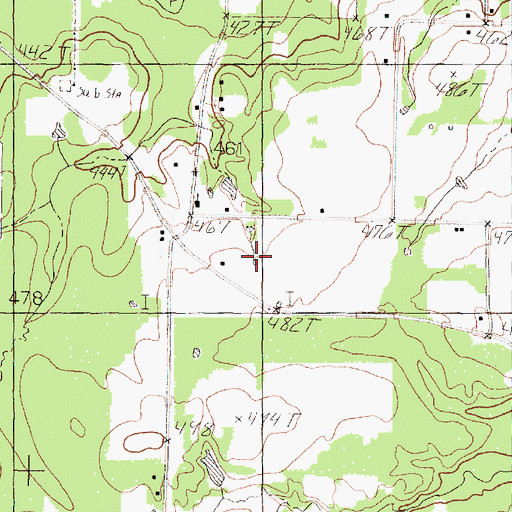 Topographic Map of Prairie Creek School, TX