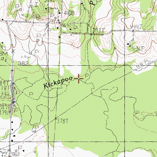 Topographic Map of Price Branch, TX