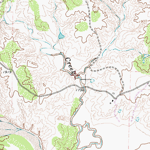 Topographic Map of Price Canyon, TX