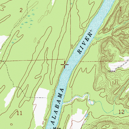 Topographic Map of Morrisette Landing, AL