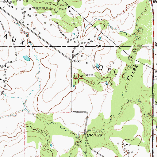 Topographic Map of Prideaux Oil Field, TX