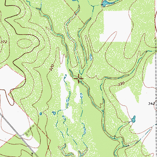 Topographic Map of Prieto Creek, TX