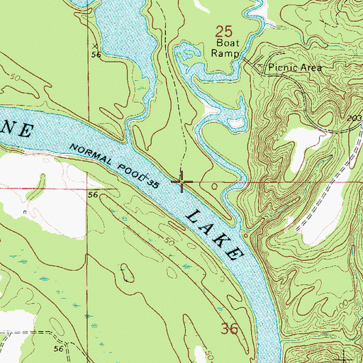 Topographic Map of Morrisons Ferry (historical), AL
