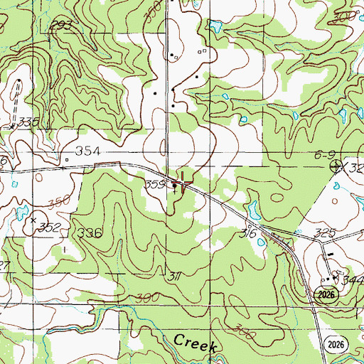 Topographic Map of Prospect Church, TX