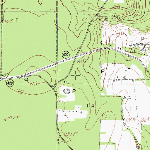 Topographic Map of Providence Church, TX